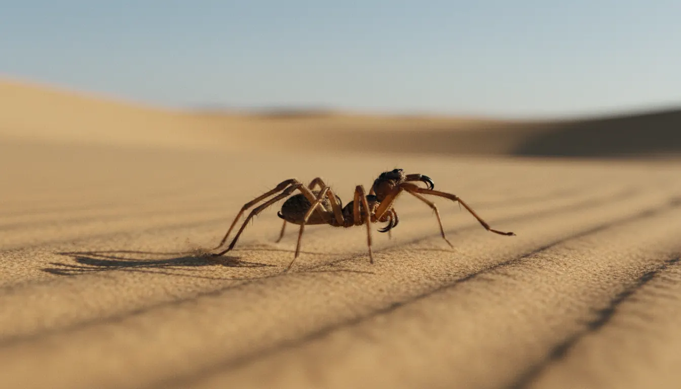 Camel spider sprinting across sandy terrain demonstrating high-speed movement