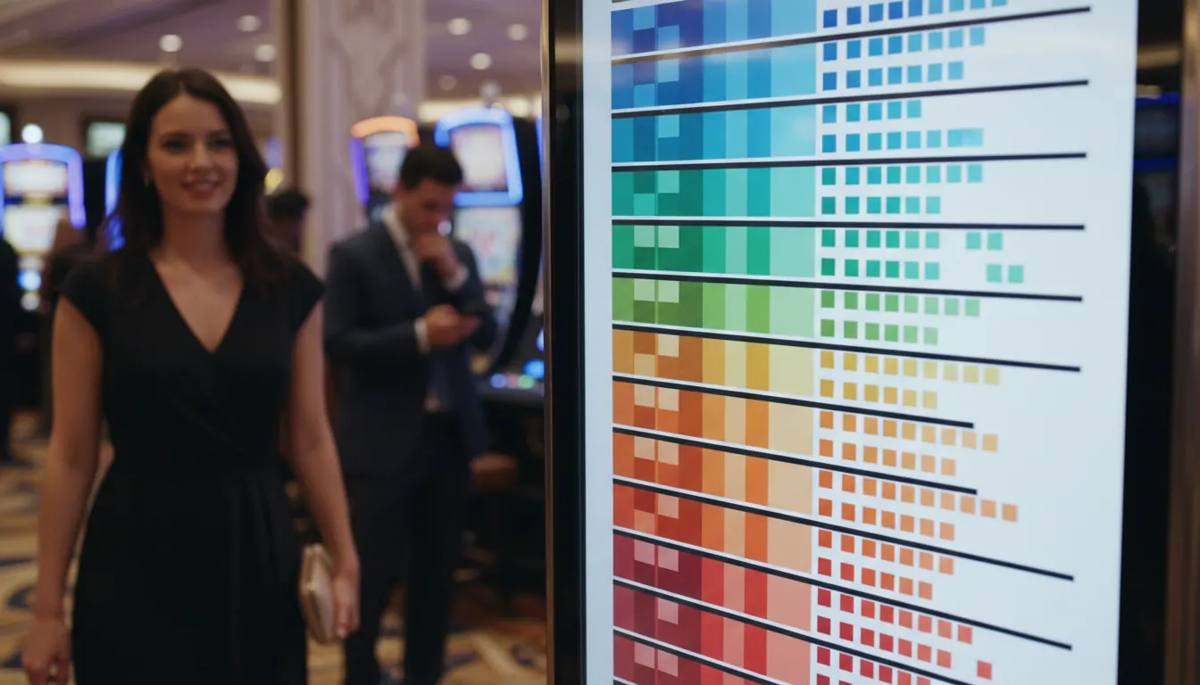 Casino odds comparison chart showing house edge percentages across different gambling games