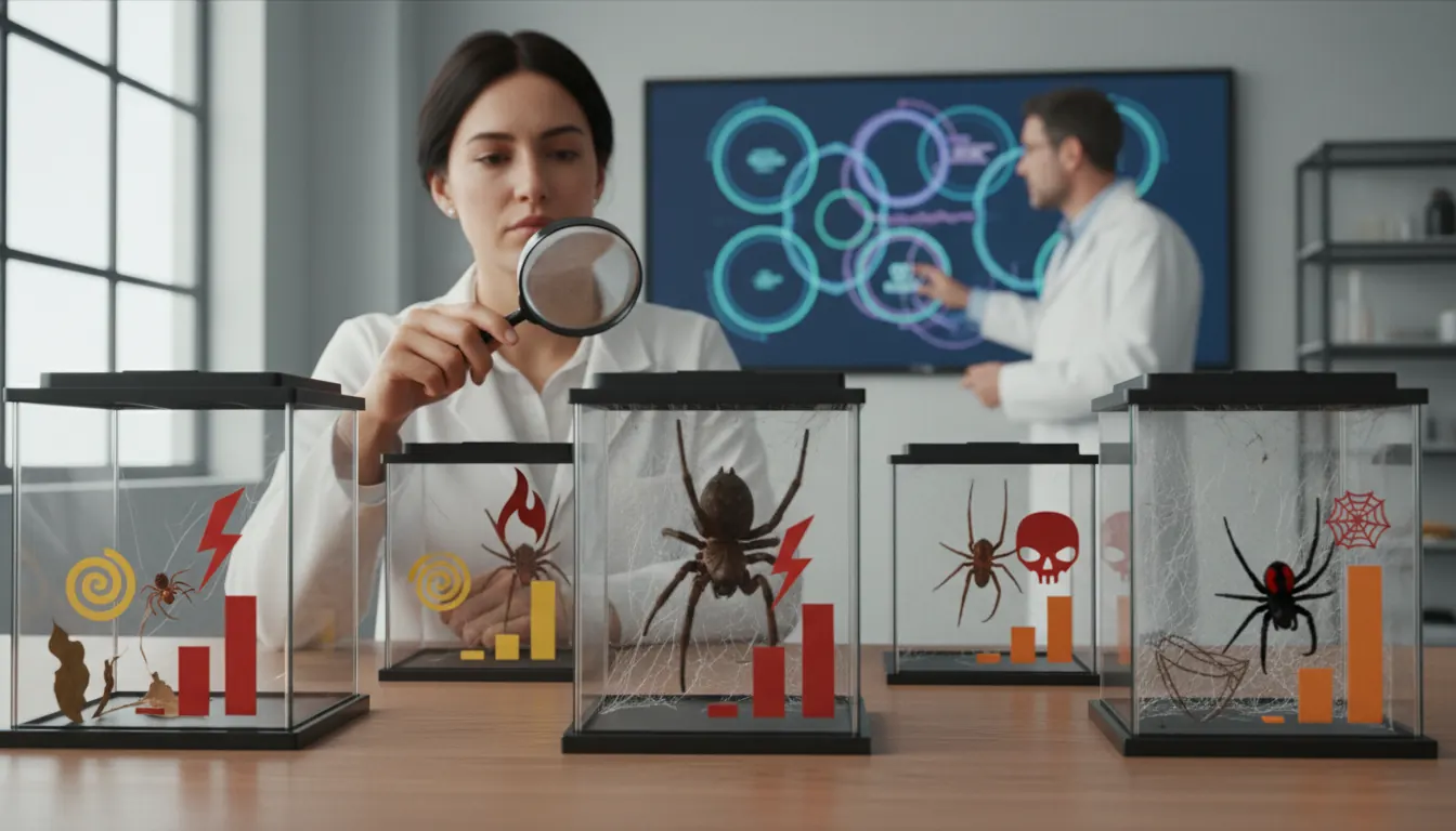 Most venomous spider species with risk assessment comparison